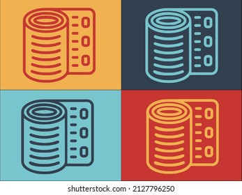 Bandage Roll Logo Template, Simple Flat Icon of roll,bandage,medical