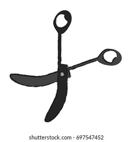 bandage scissors healthcare related icon image