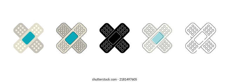 Bandage Set Vector Type Icon