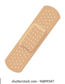 Bandage skin color on a white background