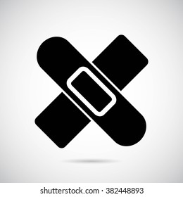 Bandage slice icon on gray background. Vector art.