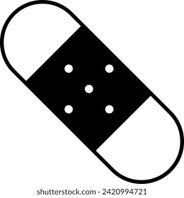 bandage solid glyph vector illustration