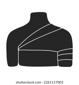 Bandage vector cartoon icon. Vector illustration band on white background. Isolated cartoon illustration icon of bandage .
