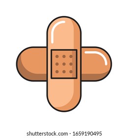 bandage vector flat color icon 