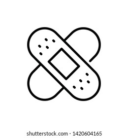 bandage vector icon. Linear style sign for mobile concept and web design. First aid symbol logo illustration. vector graphics - Vector.