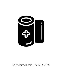 Icono del Vector del vendaje. Estilo sólido del icono de la medicina. Uso perfecto para el logotipo, la presentación, el Sitio web, y más. estilo moderno del glifo del diseño del icono