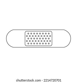 Bandage vector outline icon. Vector illustration bandage on white background. Isolated outline illustration icon of band .