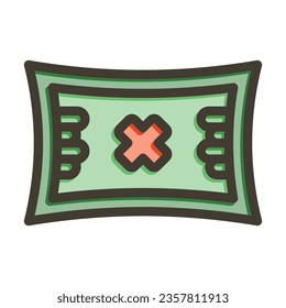 Bandage Vector Thick Line Filled Colors Icon For Personal And Commercial Use.
