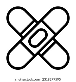 Bandage Vector Thick Line Icon For Personal And Commercial Use.
