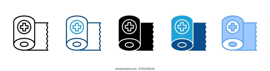 Icono de Web de vendaje con colección de estilo múltiple