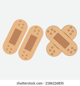 bandage for wound first aid care help cure heal vector illustration