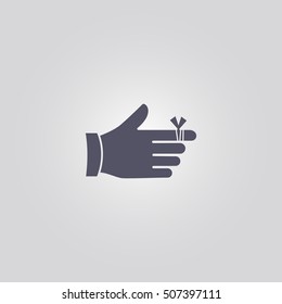 Bandaged finger icon. icon design