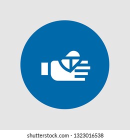  Bandaged finger icon. Editable  Bandaged finger icon for web or mobile.