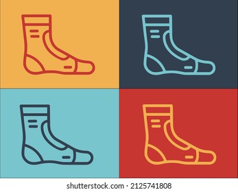 Bandaged Foot Logo Template, Simple Flat Icon of medical,foot,injury