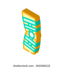 bandaged knee isometric icon vector. bandaged knee sign. isolated symbol illustration