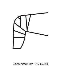 bandaged leg icon