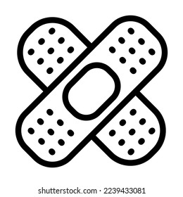 Bandages Vector Line Icon Design