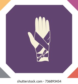Bandaging, vector icon