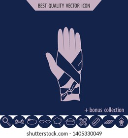 Bandaging, vector icon, web design element