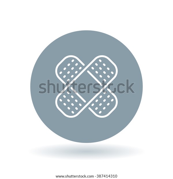 Bandaid Icon Bandage Sign Plaster Symbol Stock Vector (Royalty Free ...