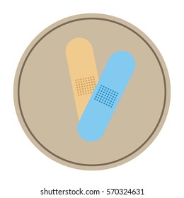 band-aid. icon. flat design.