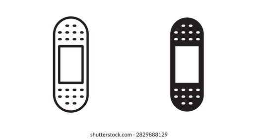 bandaid icon thin white