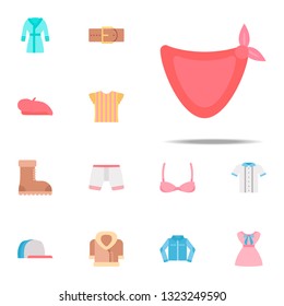 Bandana color icon. Clothes icons universal set for web and mobile