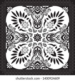 Bandana Design, Geometrical design (Printable Vector pattern)