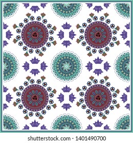 Bandana Design With Mandala Pattern (EPS Vector)