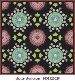 Bandana Design With Mandala Pattern (EPS Vector)