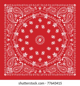 Bandana design in red and white svg