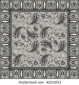 Bandana design; traditional paisley pattern