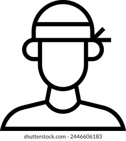 bandana icon. Thin linear style design isolated on white background