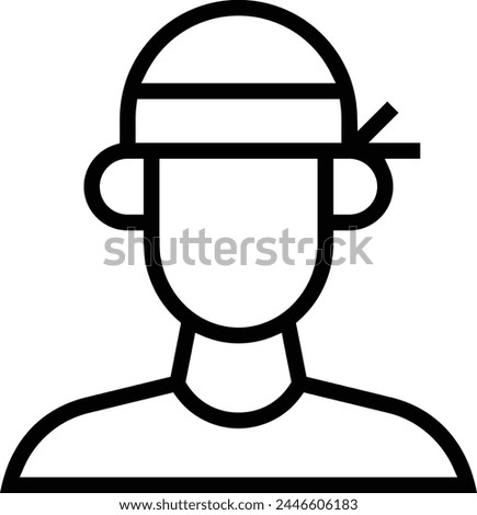 bandana icon. Thin linear style design isolated on white background
