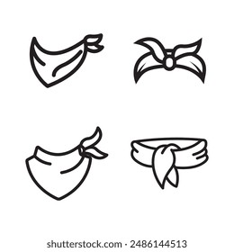 bandana icon vector illustration logo design