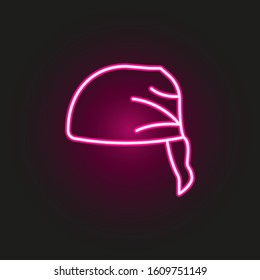 bandana neon style icon. Simple thin line, outline vector of hats icons for ui and ux, website or mobile application
