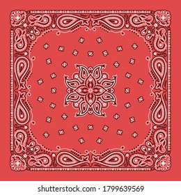 Bandana Paisley Ornament Pattern Classic Vintage Vector Design