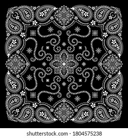 Bandana Paisley Ornament Pattern Classic Vintage Vector Design