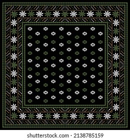 Bandana pattern on black background