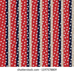 bandana pattern on navy red stripe background