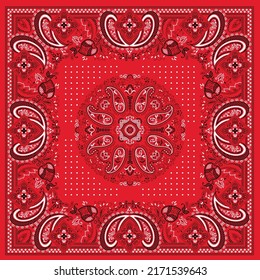 bandana pattern on red background