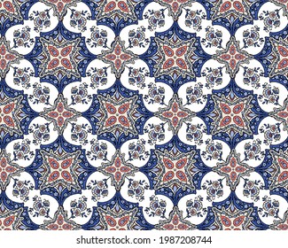 Bandana pattern with paisley and geometric elements. handkerchief square design, perfect for fabric, decoration or paper