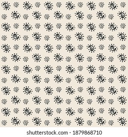 Bandana Print. Vector seamless pattern with paisley ornament. Silk neck scarf or kerchief. Floral vintage background. Asian textile. Tribal texture. Bohemian style. Indian motif.