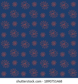 Impresión de Bandana. Patrón vectorial sin fisuras con adorno paisley. Escarcha o pañuelo en el cuello de seda. Fondo floral vintage. Textil asiático. Textura tribal. Estilo bohemio. Motif indio.