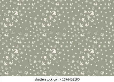 Impresión de Bandana. Patrón vectorial sin fisuras con adorno paisley. Escarcha o pañuelo en el cuello de seda. Fondo floral vintage. Textil asiático. Textura tribal. Estilo bohemio. Motif indio.