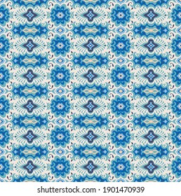 Bandana Print. Vector seamless pattern with paisley ornament. Silk neck scarf or kerchief. Floral vintage background. Asian textile. Tribal texture. Bohemian style. Indian motif.