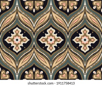 Impresión de Bandana. Patrón vectorial sin fisuras con adorno paisley. Escarcha o pañuelo en el cuello de seda. Fondo floral vintage. Textil asiático. Textura tribal. Estilo bohemio. Motif indio.