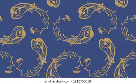 Impresión de Bandana. Patrón vectorial sin fisuras con adorno paisley. Escarcha o pañuelo en el cuello de seda. Fondo floral vintage. Textil asiático. Textura tribal. Estilo bohemio. Motif indio.