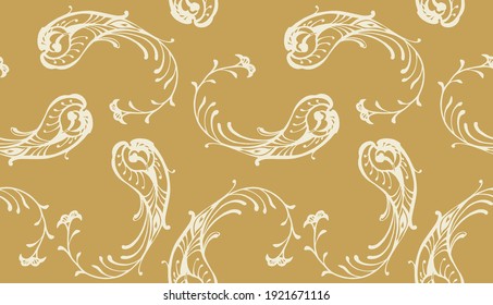 Bandana Print. Vector seamless pattern with paisley ornament. Silk neck scarf or kerchief. Floral vintage background. Asian textile. Tribal texture. Bohemian style. Indian motif.