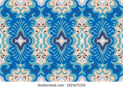 Bandana Print. Vector seamless pattern with paisley ornament. Silk neck scarf or kerchief. Floral vintage background. Asian textile. Tribal texture. Bohemian style. Indian motif.